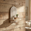 Ραφιέρα τοίχου Artwill Mdf χρώμα λευκό - oak 26x13x35εκ.
