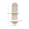 Ραφιέρα τοίχου Artwill Mdf χρώμα λευκό - oak 26x13x70εκ.