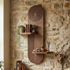Ραφιέρα τοίχου Artwill Mdf χρώμα wenge 46x13x70εκ.