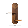 Ραφιέρα τοίχου Artwill Mdf χρώμα wenge 46x13x70εκ.