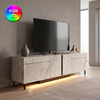 Έπιπλο τηλεόρασης Arlen με Led Rgb χρώμα travertine 180x32x50εκ.