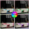 Έπιπλο τηλεόρασης Norm με Led Rgb χρώμα travertine - χρυσό 180x32x55εκ.