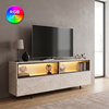 Έπιπλο τηλεόρασης Eco με Led Rgb χρώμα travertine 180x32x67εκ.
