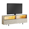 Έπιπλο τηλεόρασης Eco με Led Rgb χρώμα travertine 180x32x67εκ.