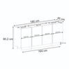 Μπουφές Dorma χρώμα καρυδί 180x45x80,2εκ.