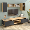Σύνθεση τηλεόρασης Tokyo χρώμα sapphire oak - ανθρακί 170x37x45εκ.