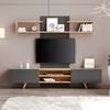 Σύνθεση τηλεόρασης Giacomo χρώμα sapphire oak - ανθρακί 180x40x45εκ.