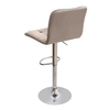Carmelo bar stool with adjustable height beige velvet - chrome base 45x42x90/113 cm