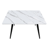 Τραπέζι Enzo με sintered stone και μαύρα πόδια 120x70x77 εκ.