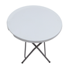 Τραπέζι catering - συνεδρίου Capri πτυσσόμενο - στρογγυλό μονοκόμματη επιφάνεια χρώμα λευκό του πάγου Ø80x74εκ.