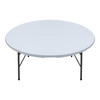 Τραπέζι catering - συνεδρίου Capri πτυσσόμενο – βαλίτσα στρογγυλό χρώμα λευκό του πάγου Ø152x74εκ.
