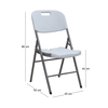 Καρέκλα catering - συνεδρίου Capri πτυσσόμενη χρώμα λευκό του πάγου 45x50x88εκ.