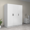 Ντουλάπα ρούχων Victoria τρίφυλλη χρώμα λευκό 150x60x181εκ.
