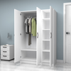Ντουλάπα ρούχων Vivian τρίφυλλη χρώμα λευκό 120x51,8x181εκ.