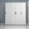 Ντουλάπα ρούχων Vivian τετράφυλλη χρώμα λευκό 160x51,8x181εκ.