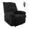 JULIA Massage Πολυθρόνα Relax Σαλονιού - Καθιστικού, Ύφασμα Μαύρο