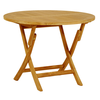 KENT ΤΡΑΠΕΖΙ ΣΤΡΟΓΓΥΛΟ ΠΤΥΣ/ΝΟ ΑΠΟ ΞΥΛΟ TEAK Φ120X75cm