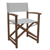 DOPO Πολυθρόνα Σκηνοθέτη Από Ξύλο Teak Με Taupe Textiline 58x52x86cm