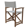 DOPO Πολυθρόνα Σκηνοθέτη Από Ξύλο Teak Με Taupe Textiline 58x52x86cm