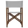 DOPO Πολυθρόνα Σκηνοθέτη Από Ξύλο Teak Με Taupe Textiline 58x52x86cm