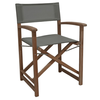 DOPO Πολυθρόνα Σκηνοθέτη Teak Με Taupe Textiline 58x52x86cm