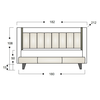 MOD 2 Κρεβάτι με LED Ελληνικής Κατασκευής 182x212xH108cm (Για Στρώμα 160x200)