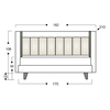 MOD 2M Κρεβάτι με LED Ελληνικής Κατασκευής 182x210xH108cm (Για Στρώμα 160x200)