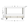 MOD F Κρεβάτι με LED Ελληνικής Κατασκευής 182x212xH108cm (Για Στρώμα 160x200)