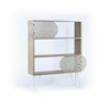 Βιβλιοθήκη ILLIA No 3 Δρυς/Λευκό 94x25x117cm