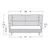 NABUK 8 Κρεβάτι Ελληνικής Κατασκευής 210x196xH119cm (Για Στρώμα 160x200)