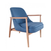 Paw ξύλινη lounge πολυθρόνα Μπλέ Φυσικό 66x75x77(43)cm