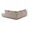 Γωνιακός καναπές - κρεβάτι Manama δεξιά γωνία υφασμάτινος χρώμα κρεμ 280x206x85εκ.
