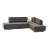 Γωνιακός καναπές - κρεβάτι Manama δεξιά γωνία υφασμάτινος χρώμα ανθρακί 280x206x85εκ.