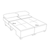 Καναπές Κρεβάτι Πολυμορφικός Perenna Μπεζ 233x93x83 εκ.