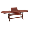 Οβάλ Επεκτεινόμενο τραπέζι Red Shorea 160 + 80 = 240 x 100 x 75cm
