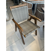 Ξύλινη Πολυθρόνα Acacia Wood Με Rattan 63Χ57Χ90