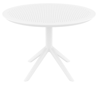 SKY WHITE Φ105X74εκ. ΤΡΑΠΕΖΙ ΠΟΛ/ΝΙΟΥ