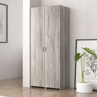 Two-Door Melamine Wardrobe 80x50x180 cm