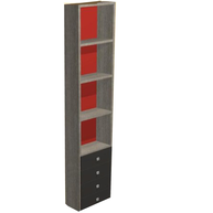 Dali 7 Bookcase 48x33x195cm