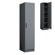 Ricardo Single-Door Clothes Wardrobe Anthracite 40x51.8x181 cm