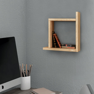Ραφιέρα τοίχου Box χρώμα φυσικό οξιάς 30x22x30εκ.