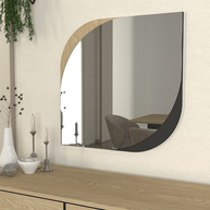 Καθρέπτης τοίχου Lava χρώμα rota oak - ανθρακί 70x2,2x70εκ.