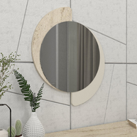 Καθρέπτης τοίχου Sevilla χρώμα sandstone - travertine 59,2x2,2x69εκ.