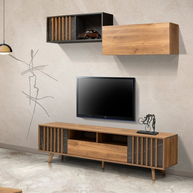 Σύνθεση Έπιπλο TV RETRO Ελληνικής Κατασκευής LNA