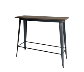 TEXAS ΜΠΑΡ ΜΑΥΡΟ ΜΑΤ ΤΡΑΠΕΖΙ 120Χ40Χ109εκ.ΜΕΤΑΛΛΟ/ΞΥΛΟ