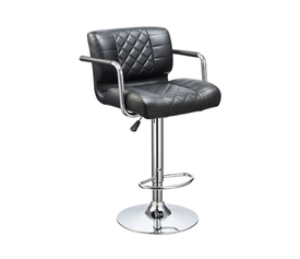 Σκαμπό Μπαρ 2τμχ Bar83 Μαύρο Pu 51x51x110εκ.