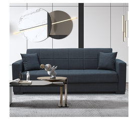 ROVER GREY ΥΦΑΣΜΑ 3ΘΕΣΙΟΣ ΚΑΝΑΠΕΣ/ΚΡΕΒΑΤΙ ΜΕ ΑΠΟΘ.ΧΩΡΟ 210X80εκ.