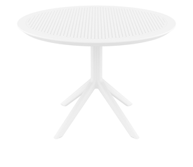 SKY WHITE Φ105X74εκ. ΤΡΑΠΕΖΙ ΠΟΛ/ΝΙΟΥ