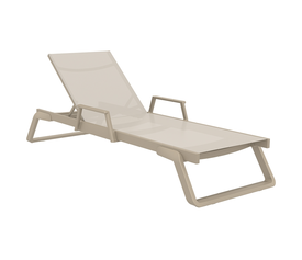 TROPIC ΞΑΠΛΩΣΤΡΑ ΜΕ ΜΠΡΑΤΣΑ TAUPE/TAUPE ΑΛΟΥΜ-ΠΟΛ/ΝΙΟΥ