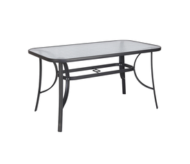 DENIM ΑΝΘΡΑΚΙ 120Χ70X71εκ. ΜΕΤΑΛΛΙΚΟ ΤΡΑΠΕΖΙ